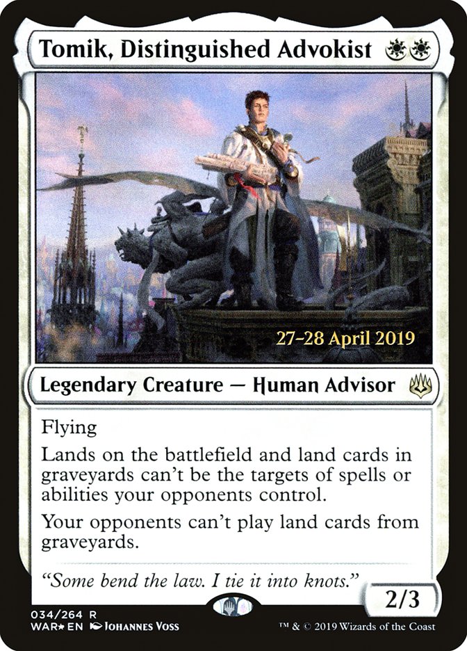 Tomik, Distinguished Advokist [War of the Spark Prerelease Promos] | Gear Gaming Bentonville