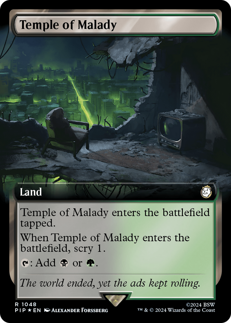 Temple of Malady (Extended Art) (Surge Foil) [Fallout] | Gear Gaming Bentonville