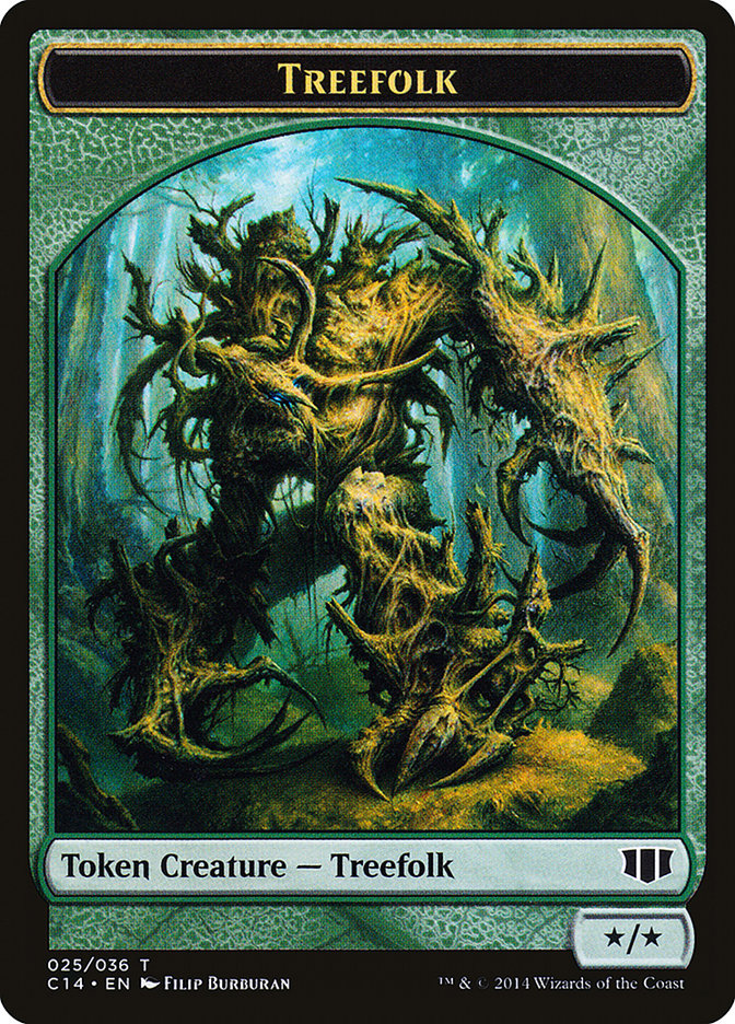 Treefolk // Wolf Double-Sided Token [Commander 2014 Tokens] | Gear Gaming Bentonville