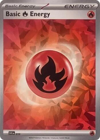 Basic Fire Energy (010) (Cracked Ice Holo) [Scarlet & Violet: Stellar Crown] | Gear Gaming Bentonville