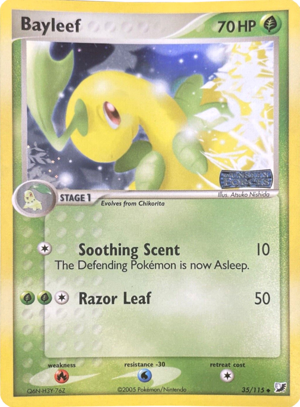 Bayleef (35/115) (Stamped) [EX: Unseen Forces] | Gear Gaming Bentonville