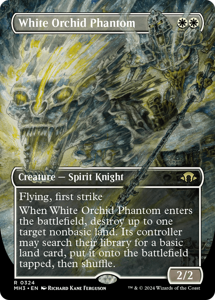 White Orchid Phantom (Borderless) [Modern Horizons 3] | Gear Gaming Bentonville