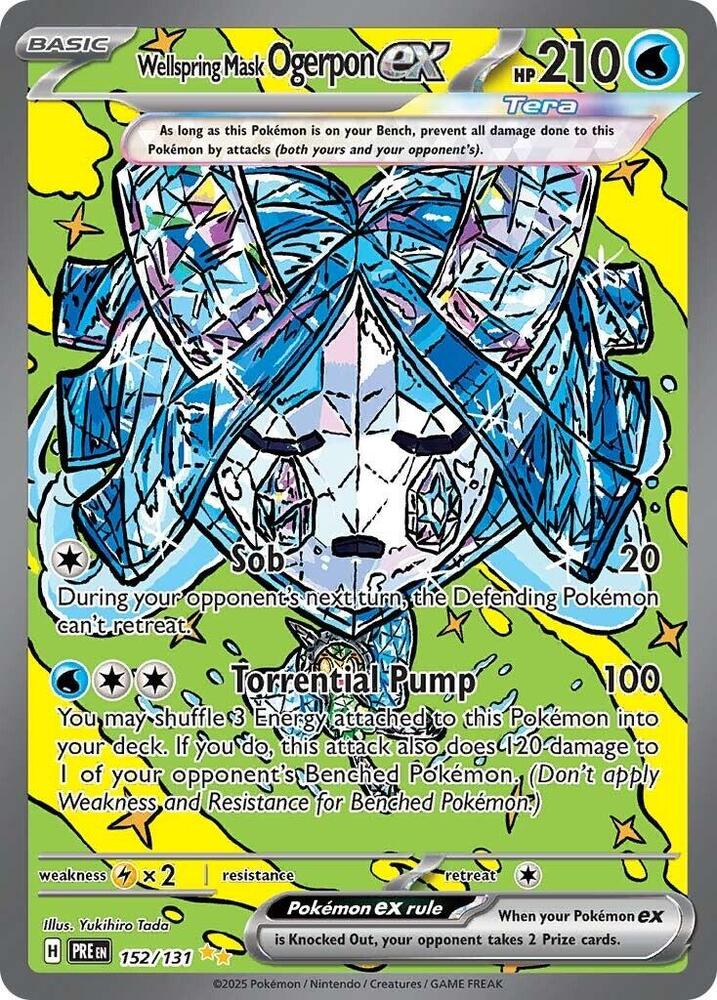 Wellspring Mask Ogerpon ex (152/131) [Scarlet & Violet: Prismatic Evolutions] | Gear Gaming Bentonville