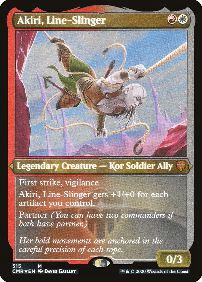 Akiri, Line-Slinger (Etched) [Commander Legends] | Gear Gaming Bentonville