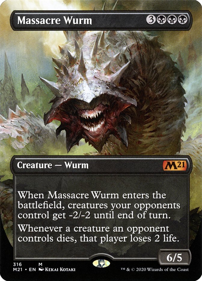 Massacre Wurm (Borderless Alternate Art) [Core Set 2021] | Gear Gaming Bentonville