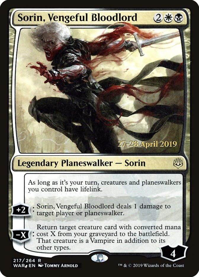 Sorin, Vengeful Bloodlord [War of the Spark Prerelease Promos] | Gear Gaming Bentonville
