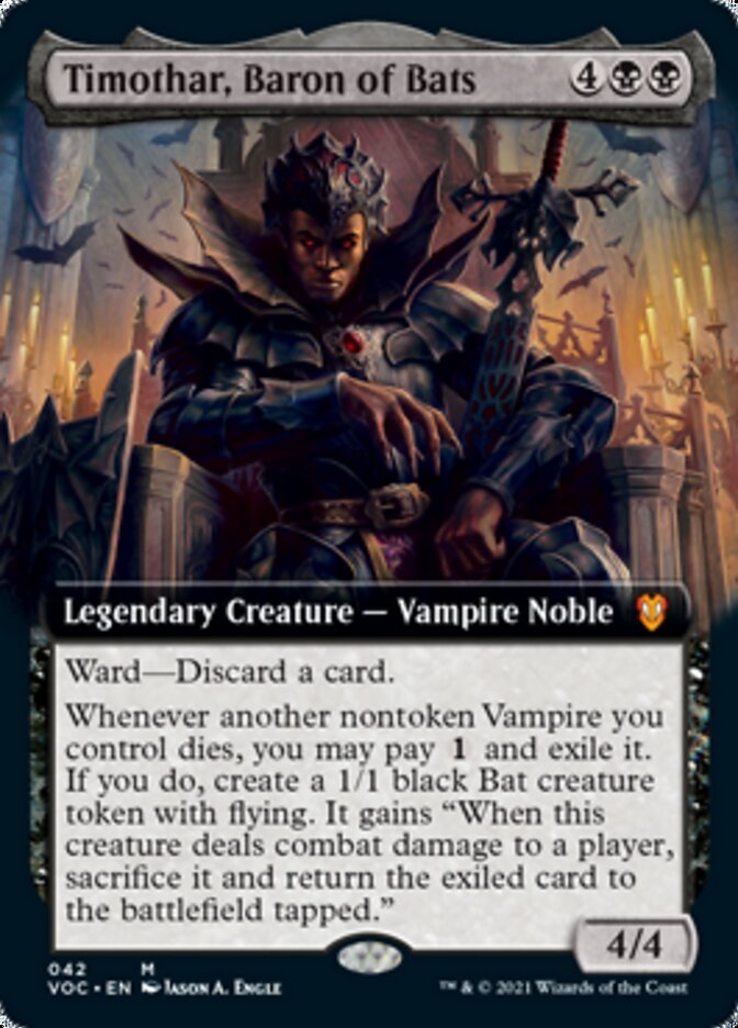 Timothar, Baron of Bats (Extended Art) [Innistrad: Crimson Vow Commander] | Gear Gaming Bentonville
