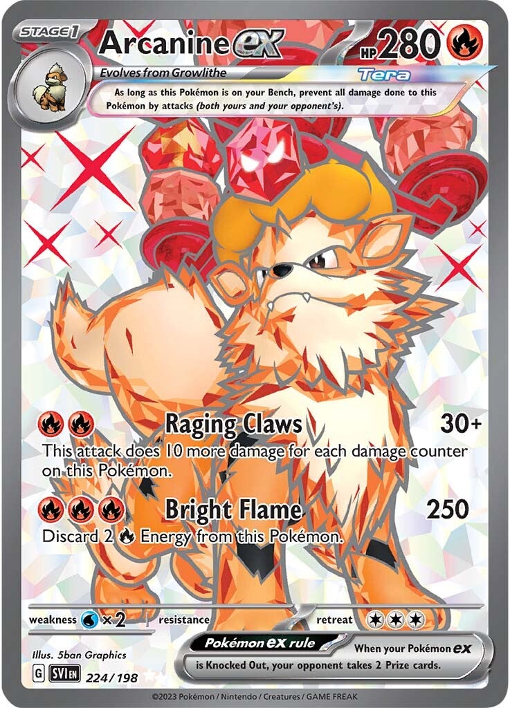 Arcanine ex (224/198) [Scarlet & Violet: Base Set] | Gear Gaming Bentonville