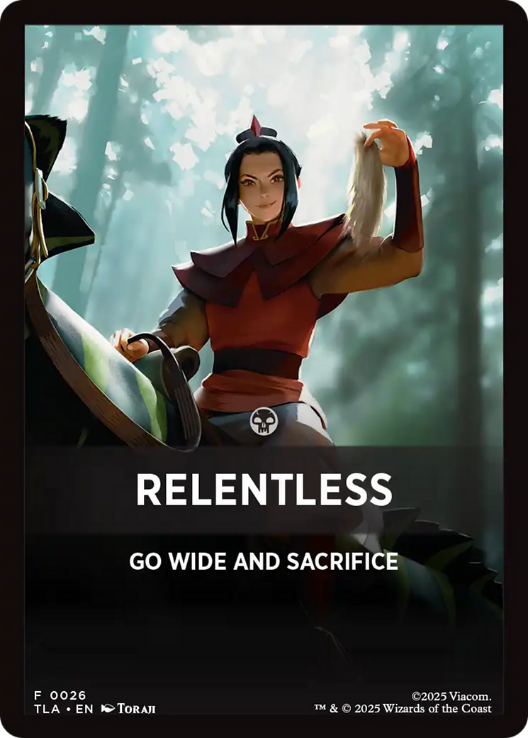 Relentless Theme Card [Avatar: The Last Airbender Tokens] | Gear Gaming Bentonville