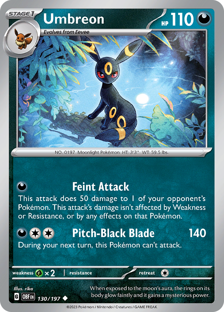 Umbreon (130/197) [Scarlet & Violet: Obsidian Flames] | Gear Gaming Bentonville