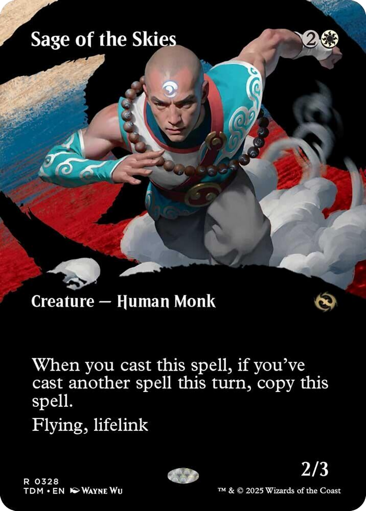 Sage of the Skies (Borderless) [Tarkir: Dragonstorm] | Gear Gaming Bentonville