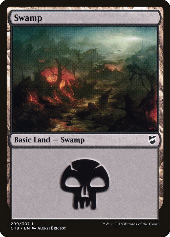 Swamp (299) [Commander 2018] | Gear Gaming Bentonville