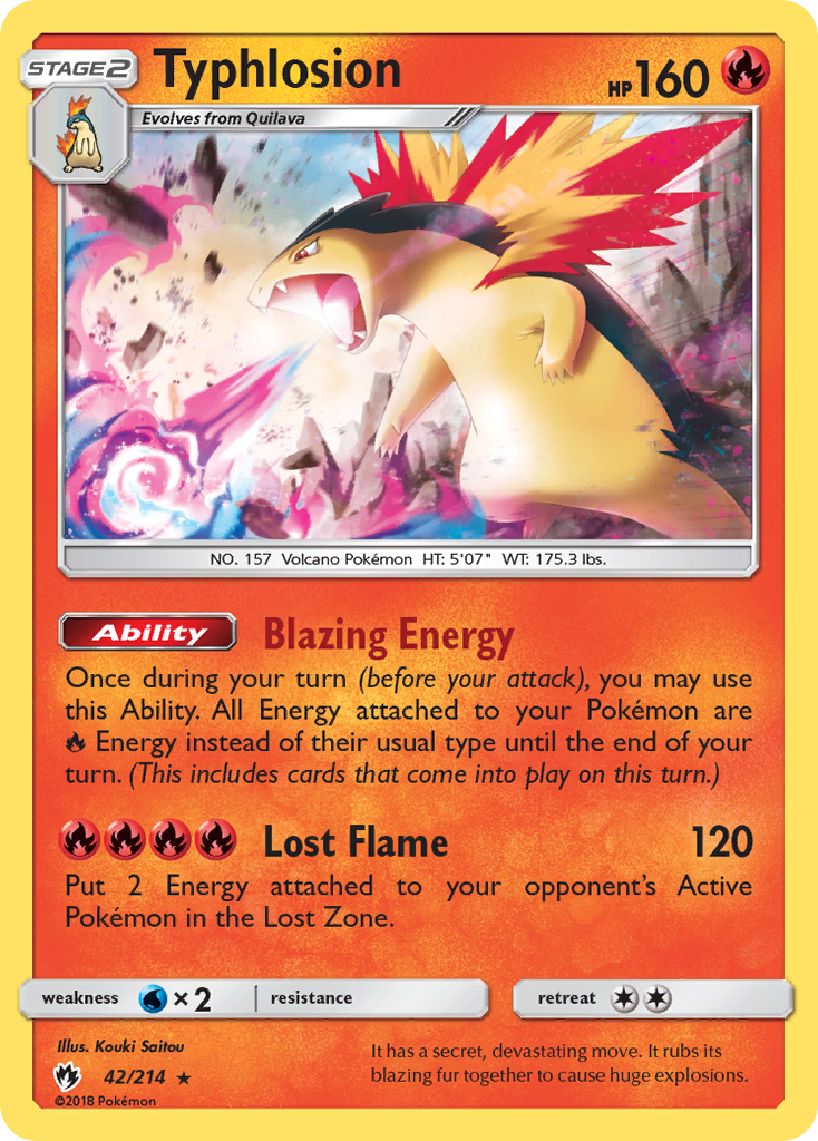 Typhlosion (42/214) [Sun & Moon: Lost Thunder] | Gear Gaming Bentonville