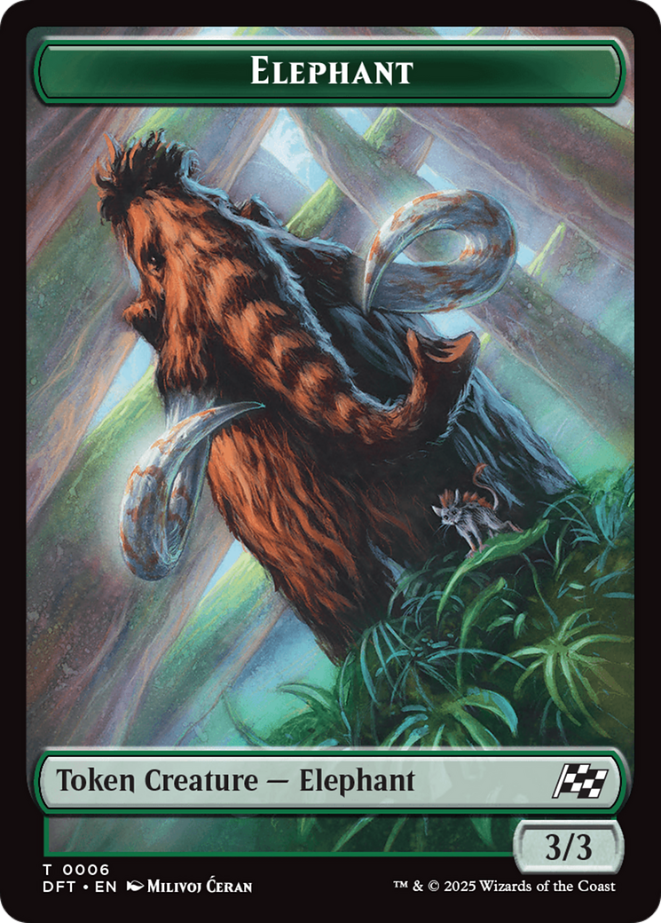 Insect // Elephant Double-Sided Token [Aetherdrift Tokens] | Gear Gaming Bentonville