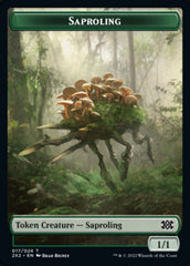 Saproling // Monk Double-Sided Token [Double Masters 2022 Tokens] | Gear Gaming Bentonville