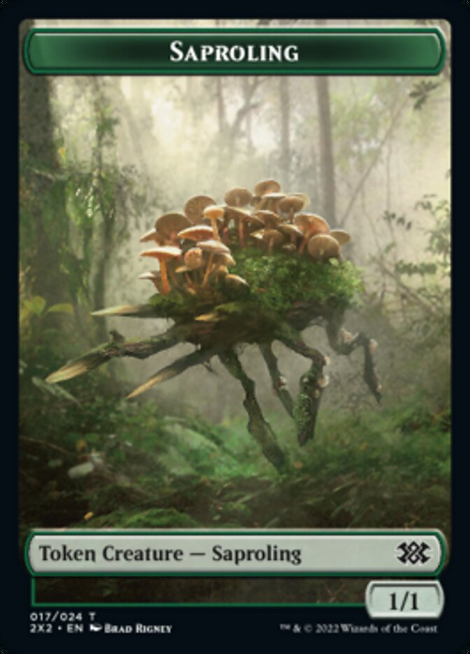 Saproling // Treasure Double-Sided Token [Double Masters 2022 Tokens] | Gear Gaming Bentonville