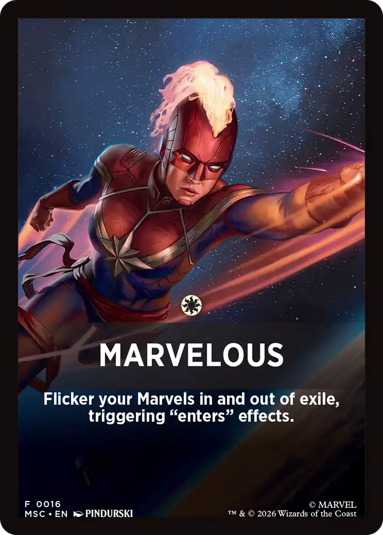 Marvelous Theme Card [Marvel Super Heroes Commander] | Gear Gaming Bentonville