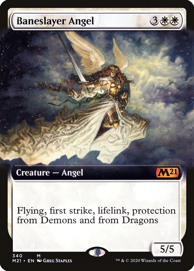 Baneslayer Angel (Extended Art) [Core Set 2021] | Gear Gaming Bentonville