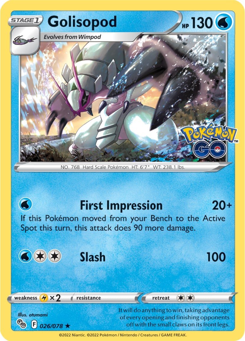 Golisopod (026/078) [Pokémon GO] | Gear Gaming Bentonville