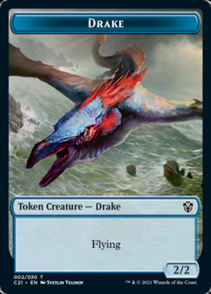 Drake // Elemental (002) Double-Sided Token [Commander 2021 Tokens] | Gear Gaming Bentonville