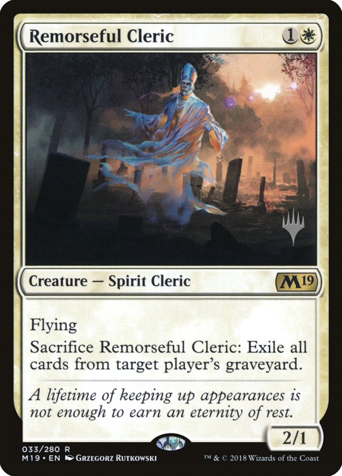Remorseful Cleric (Promo Pack) [Core Set 2019 Promos] | Gear Gaming Bentonville