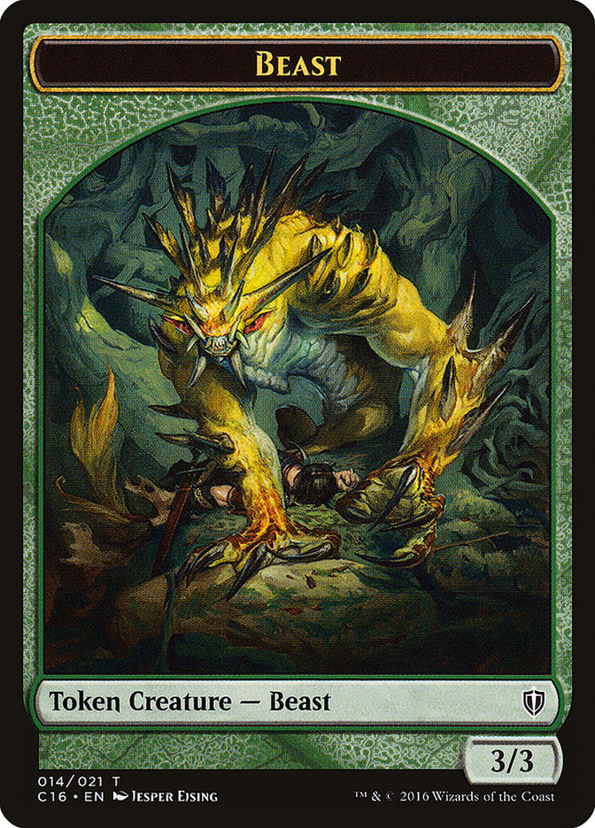 Beast // Ogre Double-Sided Token [Commander 2016 Tokens] | Gear Gaming Bentonville