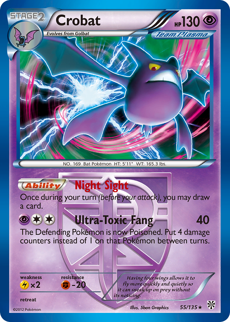Crobat (55/135) [Black & White: Plasma Storm] | Gear Gaming Bentonville