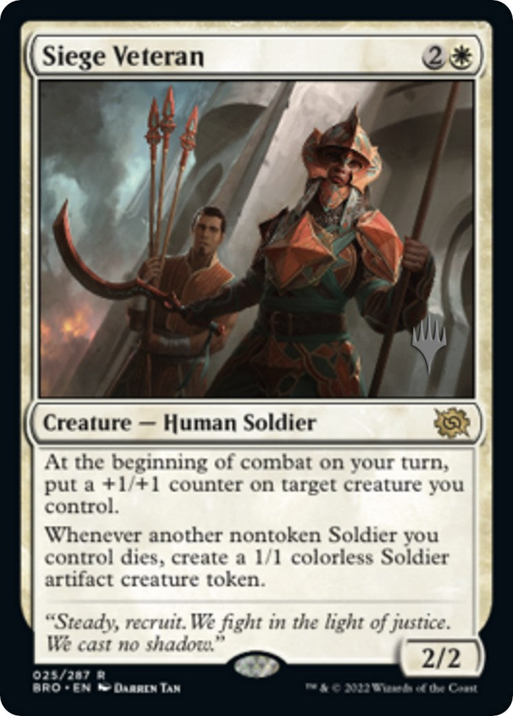 Siege Veteran (Promo Pack) [The Brothers' War Promos] | Gear Gaming Bentonville