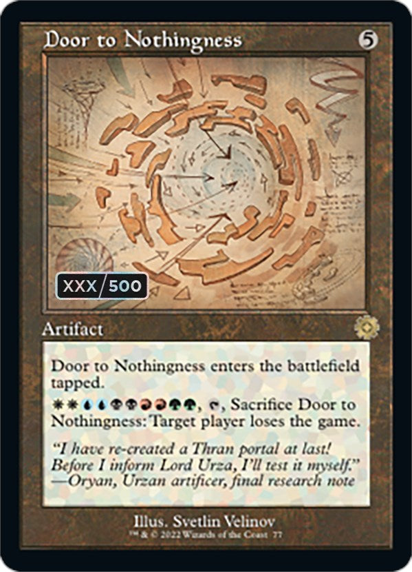 Door to Nothingness (Retro Schematic) (Serialized) [The Brothers' War Retro Artifacts] | Gear Gaming Bentonville