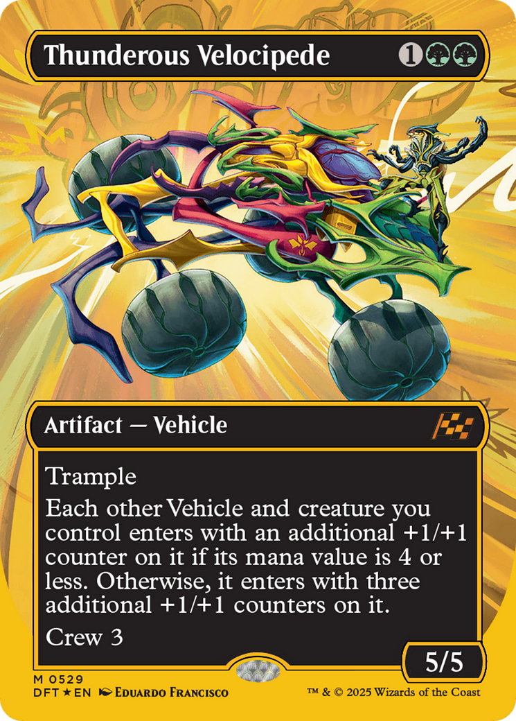 Thunderous Velocipede (Borderless) (First-Place Foil) [Aetherdrift] | Gear Gaming Bentonville