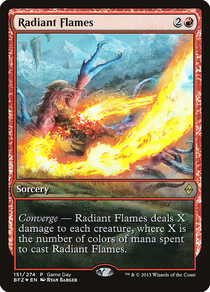 Radiant Flames (Game Day) [Battle for Zendikar Promos] | Gear Gaming Bentonville
