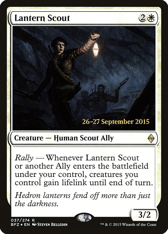 Lantern Scout [Battle for Zendikar Prerelease Promos] | Gear Gaming Bentonville