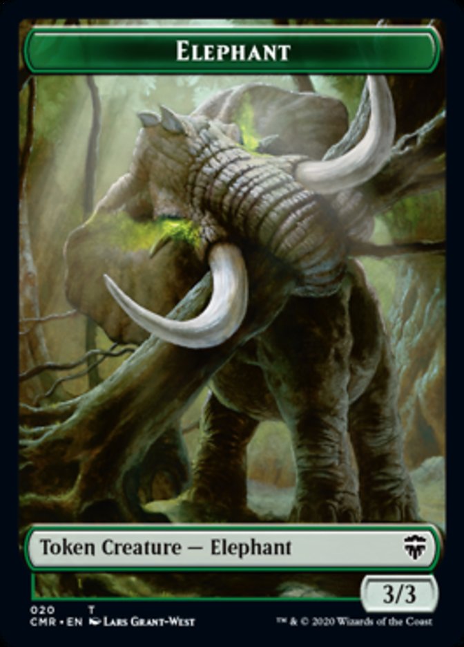 Elephant // Soldier Double-Sided Token [Commander Legends Tokens] | Gear Gaming Bentonville