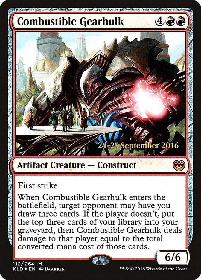 Combustible Gearhulk [Kaladesh Prerelease Promos] | Gear Gaming Bentonville