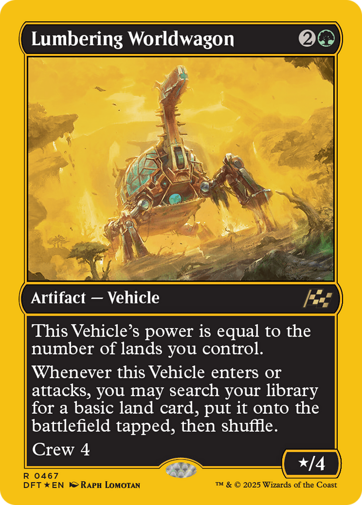 Lumbering Worldwagon (First-Place Foil) [Aetherdrift] | Gear Gaming Bentonville