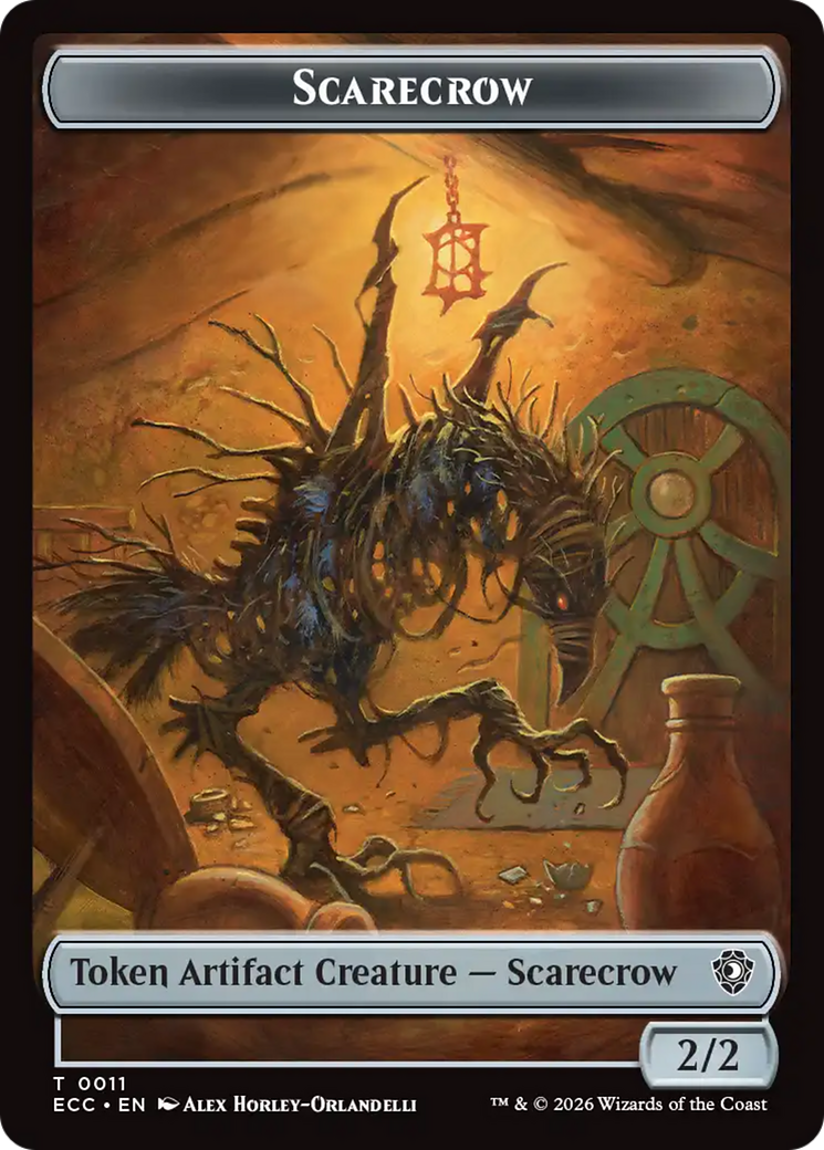 Saproling // Scarecrow Double-Sided Token [Lorwyn Eclipsed Tokens] | Gear Gaming Bentonville