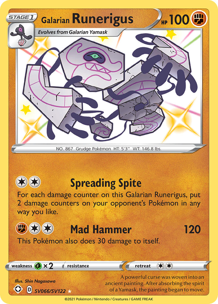 Galarian Runerigus (SV066/SV122) [Sword & Shield: Shining Fates] | Gear Gaming Bentonville