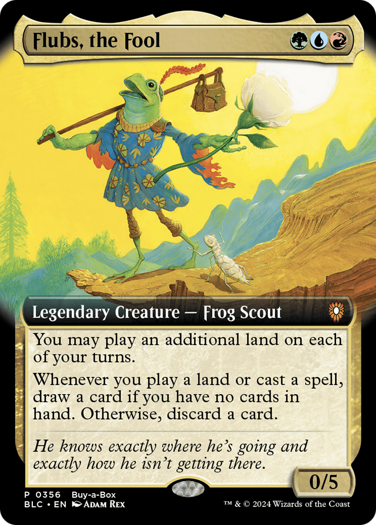 Flubs, the Fool (Buy-A-Box) (Extended Art) [Bloomburrow Promos] | Gear Gaming Bentonville