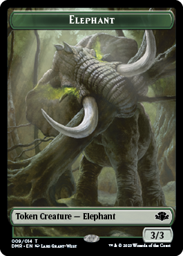 Elephant // Griffin Double-Sided Token [Dominaria Remastered Tokens] | Gear Gaming Bentonville