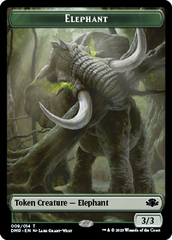 Elephant // Elemental Double-Sided Token [Dominaria Remastered Tokens] | Gear Gaming Bentonville