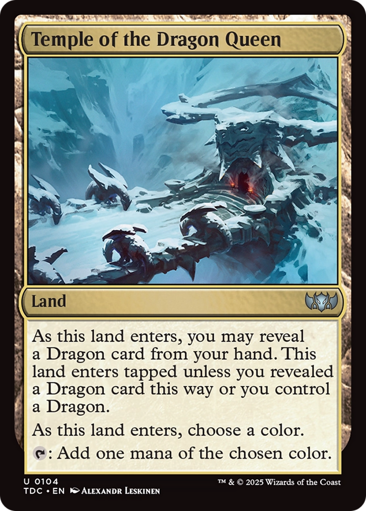 Temple of the Dragon Queen [Tarkir: Dragonstorm Commander] | Gear Gaming Bentonville