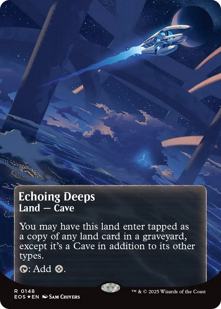 Echoing Deeps (0148) (Borderless) (Galaxy Foil) [Edge of Eternities: Stellar Sights] | Gear Gaming Bentonville