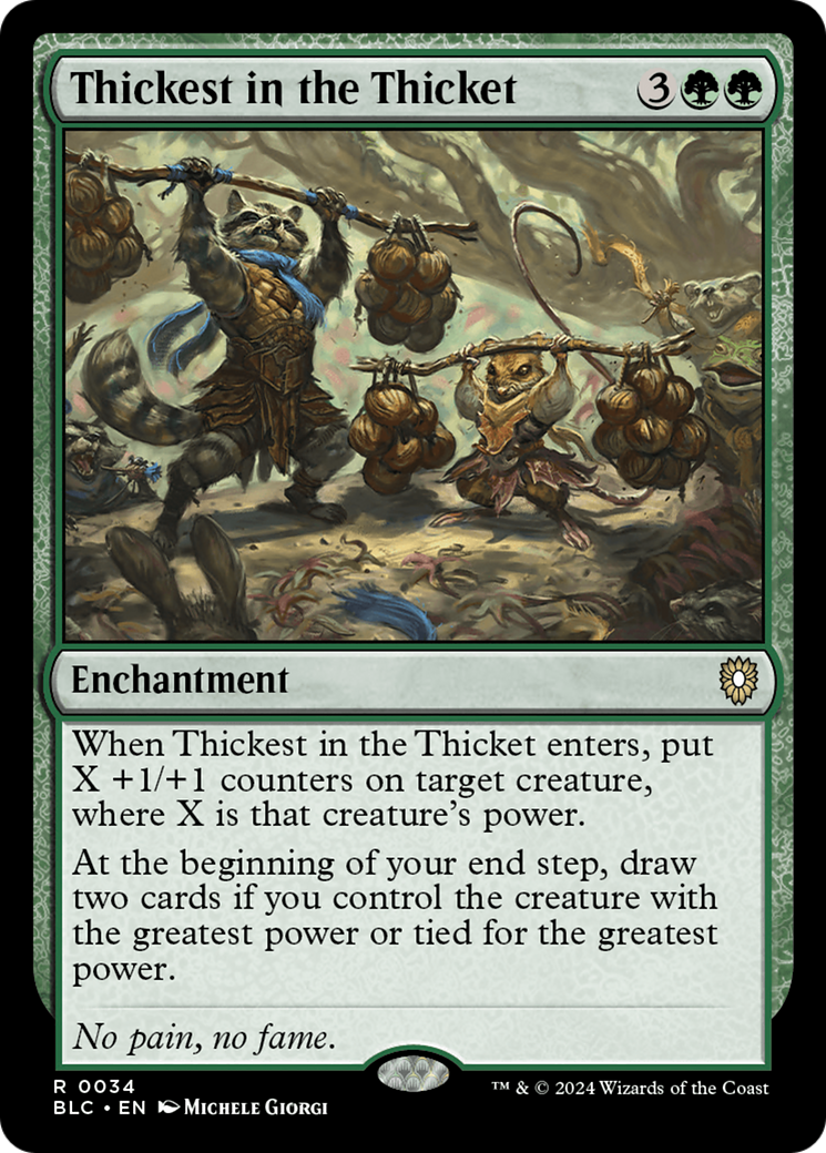 Thickest in the Thicket [Bloomburrow Commander] | Gear Gaming Bentonville