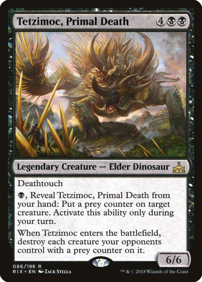 Tetzimoc, Primal Death [Rivals of Ixalan] | Gear Gaming Bentonville