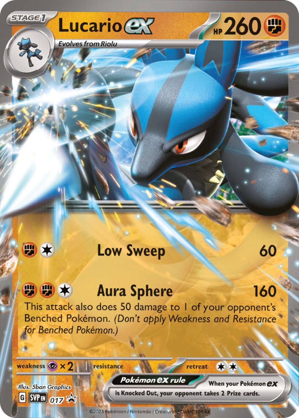 Lucario ex (017) [Scarlet & Violet: Black Star Promos] | Gear Gaming Bentonville