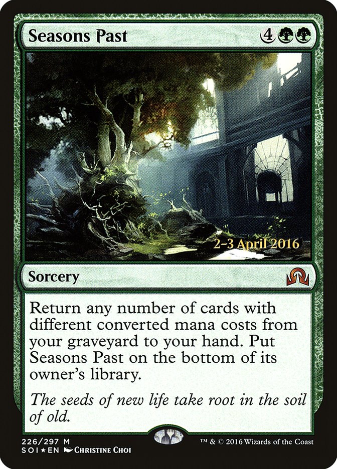 Seasons Past [Shadows over Innistrad Prerelease Promos] | Gear Gaming Bentonville