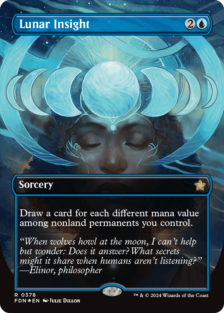 Lunar Insight (Borderless) (Mana Foil) [Foundations] | Gear Gaming Bentonville