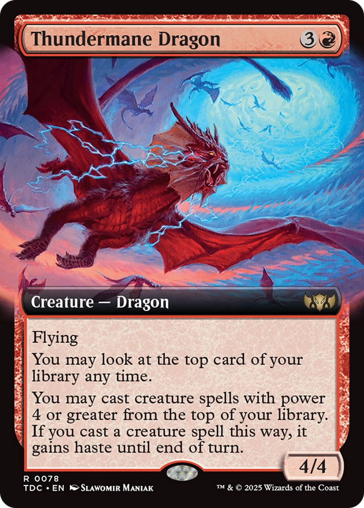 Thundermane Dragon (Extended Art) [Tarkir: Dragonstorm Commander] | Gear Gaming Bentonville