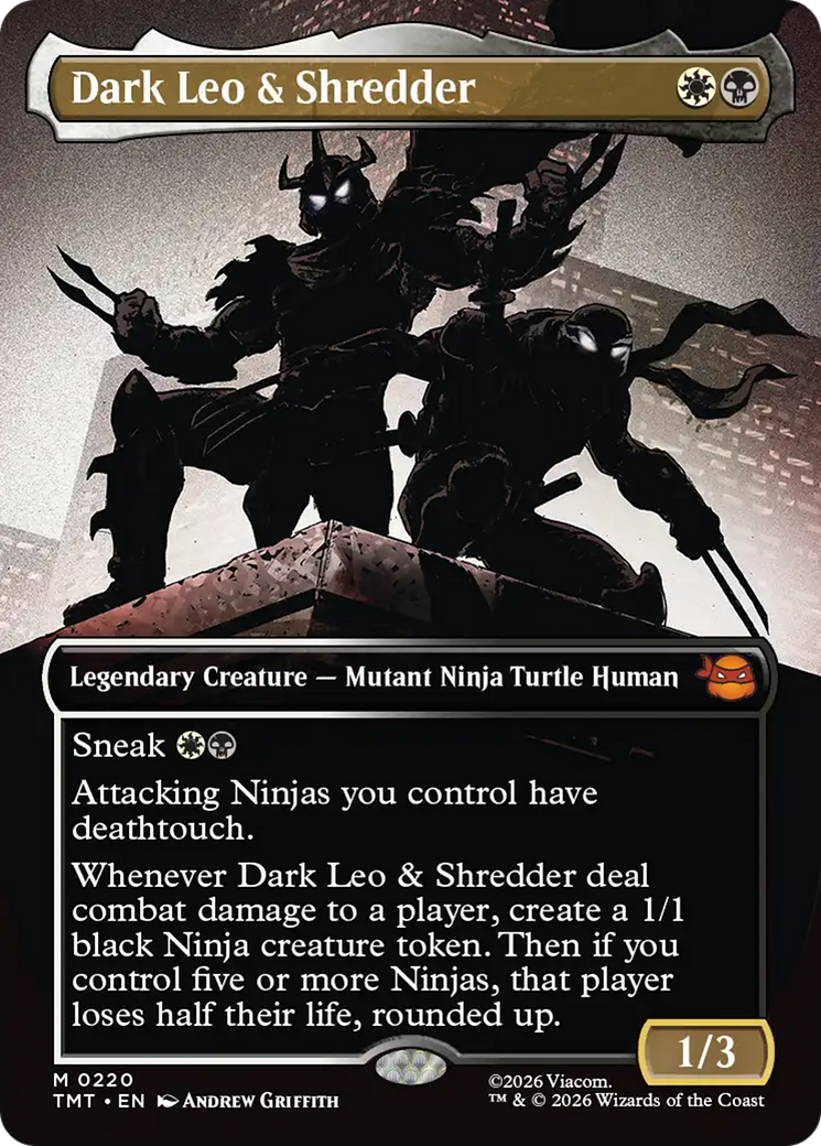 Dark Leo & Shredder (Borderless) [Teenage Mutant Ninja Turtles] | Gear Gaming Bentonville