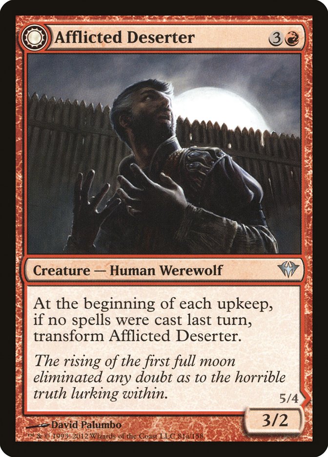Afflicted Deserter // Werewolf Ransacker [Dark Ascension] | Gear Gaming Bentonville